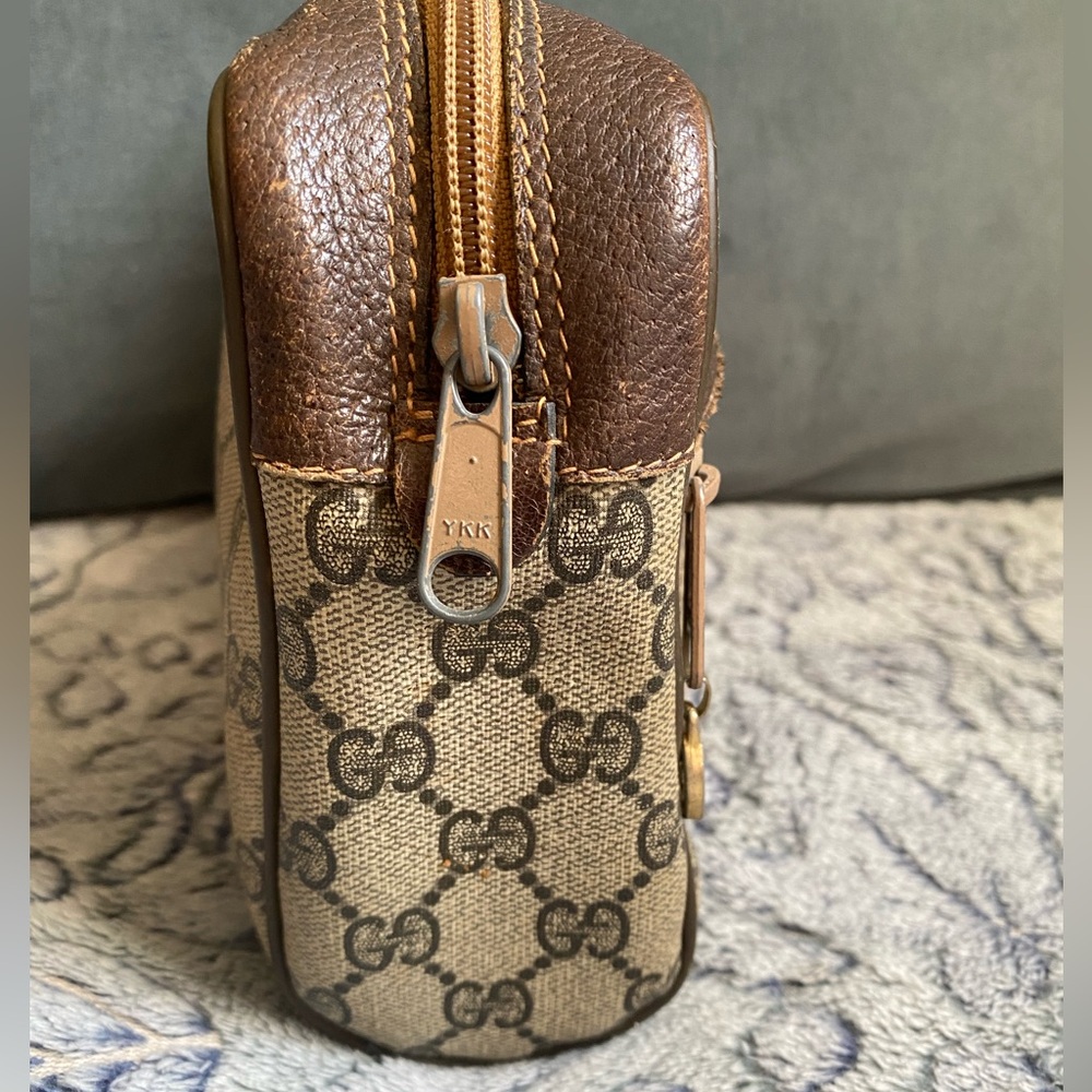 Gucci GG Men's PVC and Leather Toiletry Clutch Bag, Vintage - Picture 7 of 15